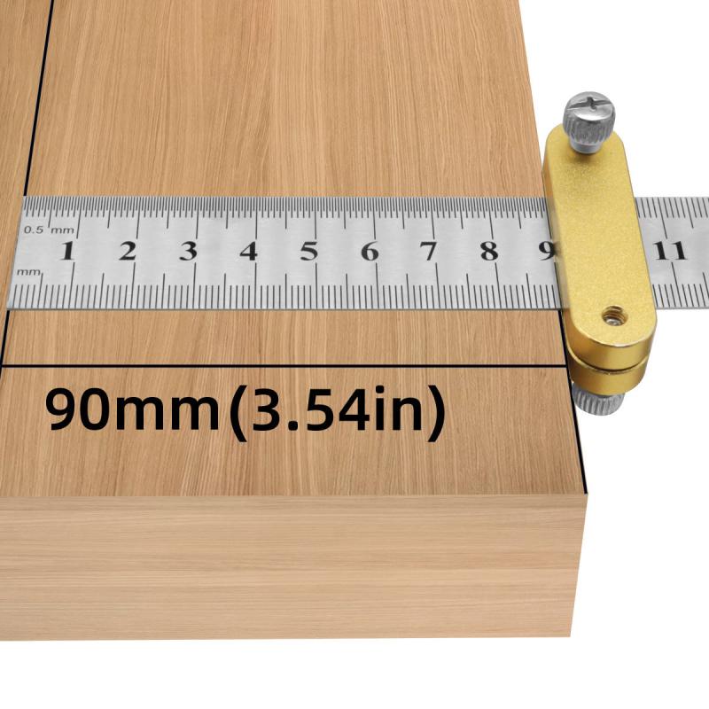 Woodworking Scribing Locator Ruler 90 Degree Angle Line Marking Gauge