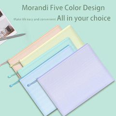 Thickened A4 File Bag Zipper PVC Transparent Mesh Large Capacity