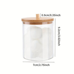 Clear Acrylic Cotton Swab Storage Box Makeup Organizer