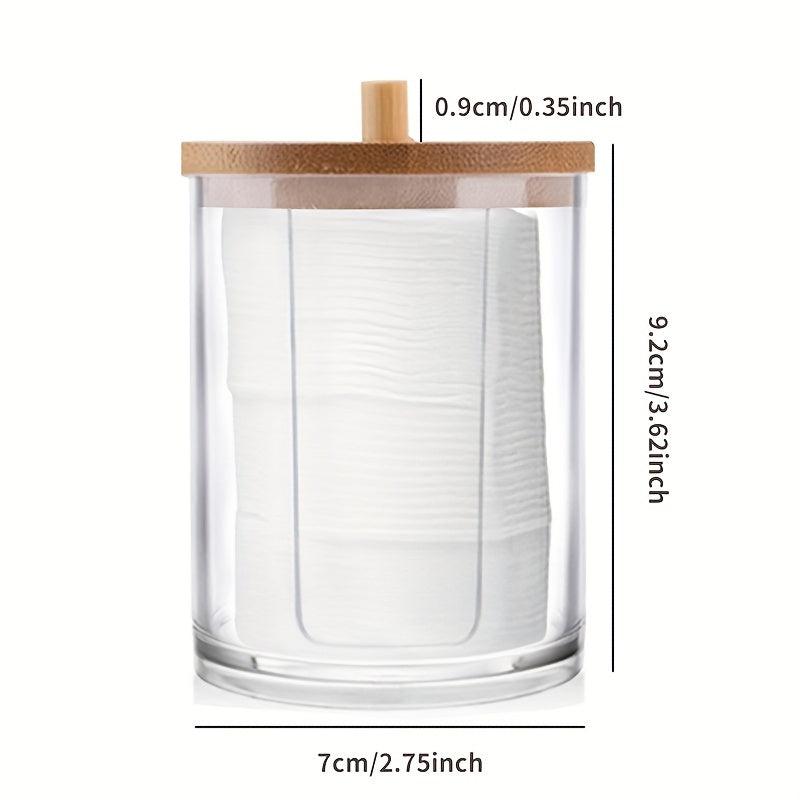 Clear Acrylic Cotton Swab Storage Box Makeup Organizer