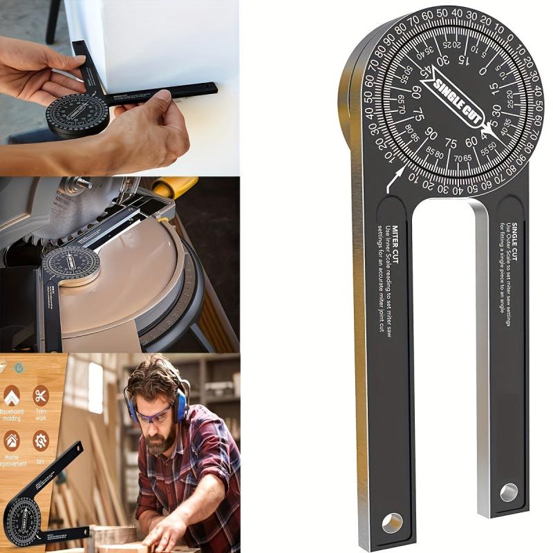 Aluminum Miter Saw Protractor 7 Inch Rust Proof Angle Finder