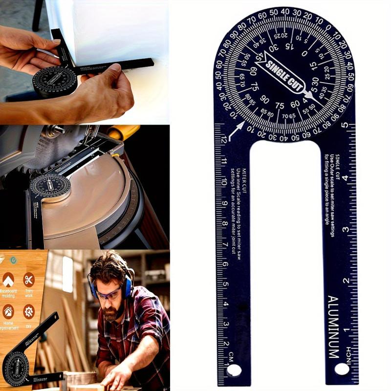 Aluminum Miter Saw Protractor 7 Inch Rust Proof Angle Finder