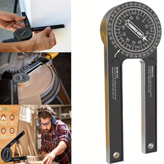 Aluminum Miter Saw Protractor Angle Finder with Laser Engraved Scales