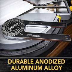 Aluminum Miter Saw Protractor Angle Finder with Laser Engraved Scales