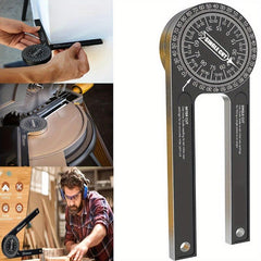 Aluminum Miter Saw Protractor Angle Finder with Laser Engraved Scales