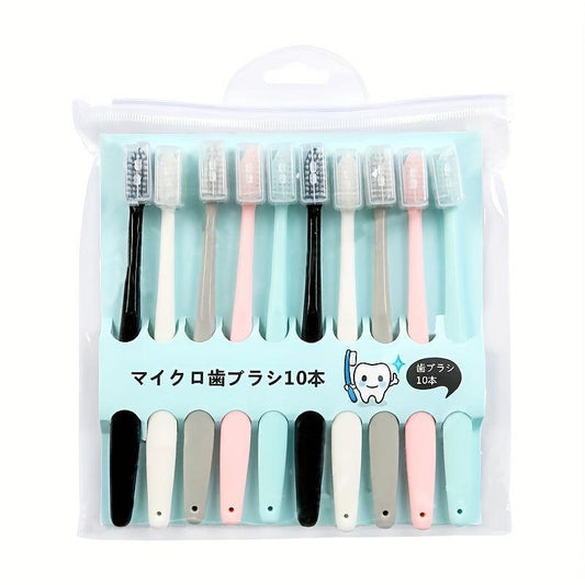 10pcs Japanese Ultra Soft Bristle Toothbrush Set