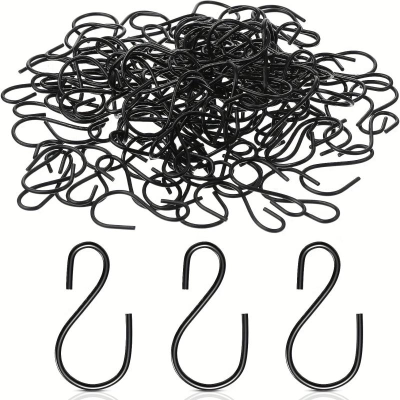 60pcs Mini S Hook 2.54cm Metal Hanging Hooks for Ornaments & Pot Storage
