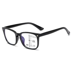 Square Progressive Reading Glasses Anti Light Presbyopic Glasses Spring Hinge