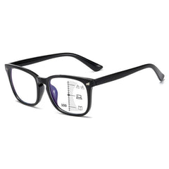 Square Progressive Reading Glasses Anti Light Presbyopic Glasses Spring Hinge