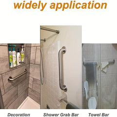 1pc Shower Grab Bar Stainless Steel Safety Grab Bar Handle Bathroom Balance Bar