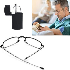 Compact Folding Reading Glasses Portable Mini Eyewear For Women And Men