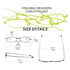 Compact Folding Reading Glasses Portable Mini Eyewear For Women And Men