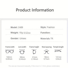 Stylish Polygonal Light Blocking Reading Glasses for Men & Women