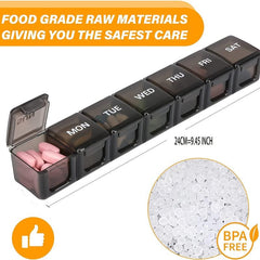 Extra Large 7-Day Pill Organizer, Large Capacity Compartments
