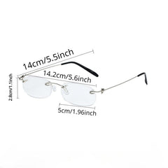 Ultra-Light Rimless Reading Glasses Metal Presbyopic Eyeglasses