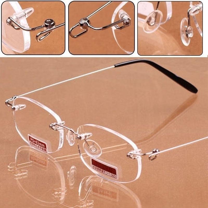Ultra-Light Rimless Reading Glasses Metal Presbyopic Eyeglasses