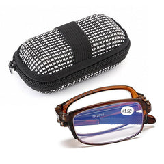 Foldable Presbyopia Glasses Lens 150-350 Unisex Zipper Bag