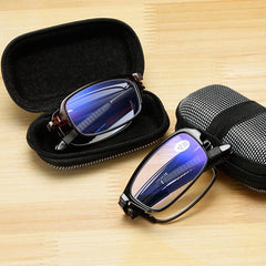 Foldable Presbyopia Glasses Lens 150-350 Unisex Zipper Bag