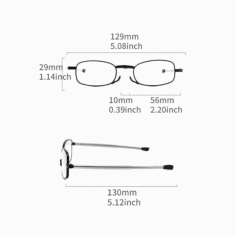 Foldable Oval Frame Magnifier for Seniors with Light Blocking Lenses