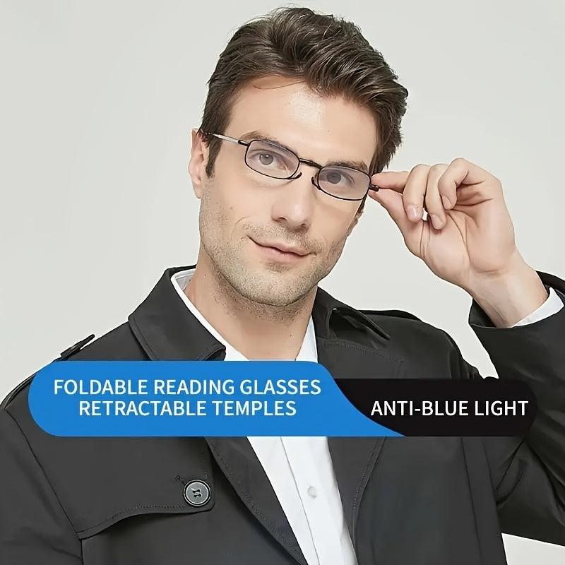 Foldable Oval Frame Magnifier for Seniors with Light Blocking Lenses