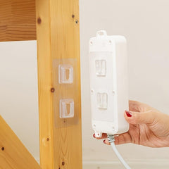 10pcs Clear Double Sided Adhesive Wall Hooks for Kitchen