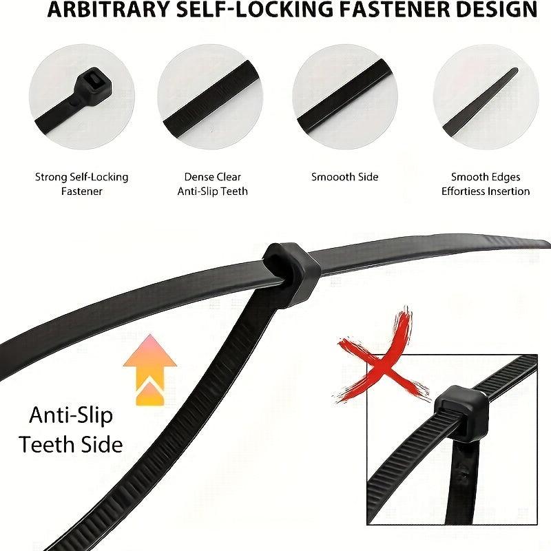 500pcs Heavy Duty Cable Zip Ties 4-12 Inch