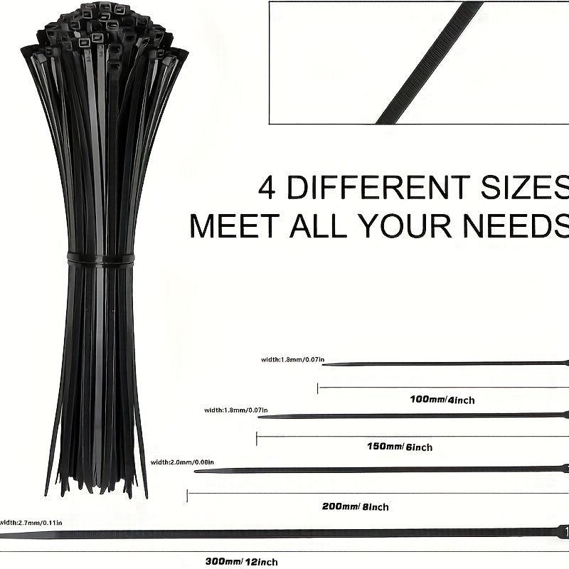 500pcs Heavy Duty Cable Zip Ties 4-12 Inch