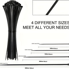 500pcs Heavy Duty Cable Zip Ties 4-12 Inch