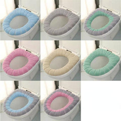 Knitted Toilet Seat Cover Cushion - Washable & Protective