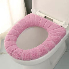 Knitted Toilet Seat Cover Cushion - Washable & Protective