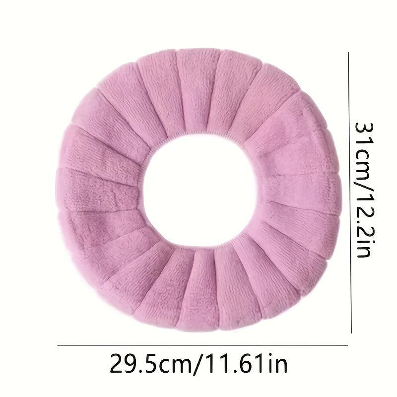 Knitted Toilet Seat Cover Cushion - Washable & Protective