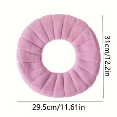 Knitted Toilet Seat Cover Cushion - Washable & Protective