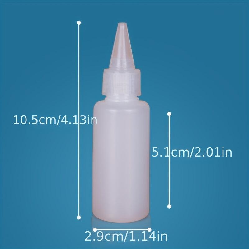 5pcs 30ml Pointed Nose Bottle PE Pigment Ink Extrusion Soft Sealing Drip Bottle