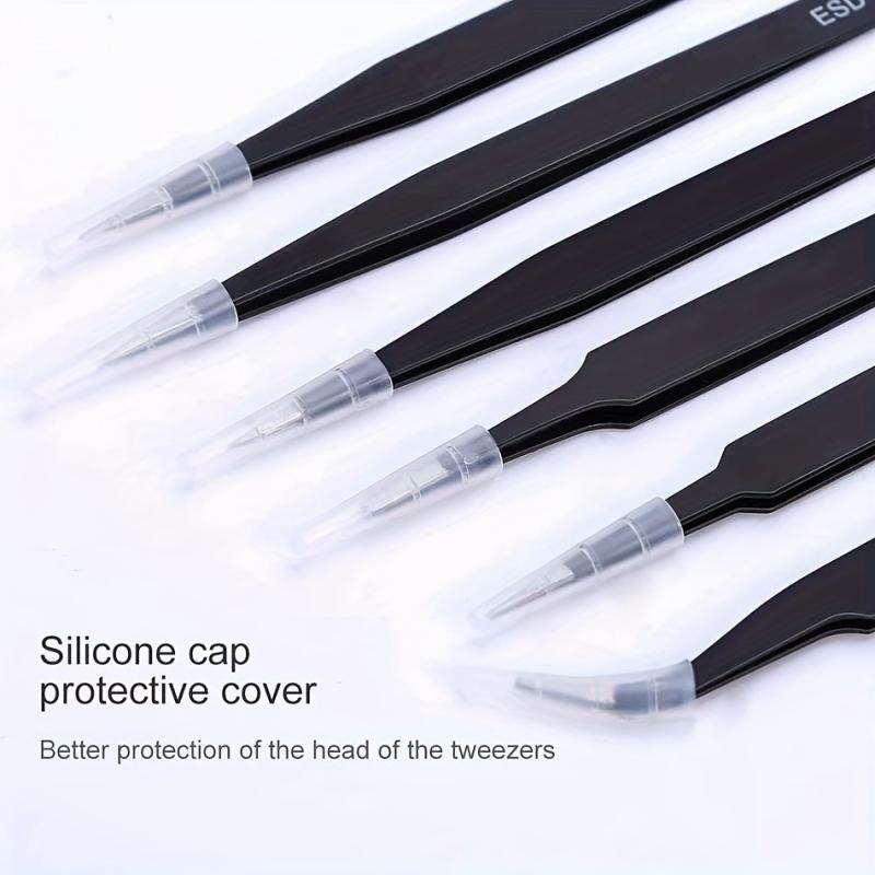 Precision Curved Stainless Steel Tweezers for Electronics and Jewelry