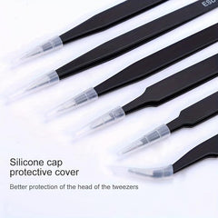 Precision Curved Stainless Steel Tweezers for Electronics and Jewelry