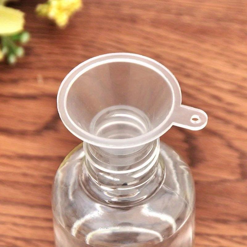 10pcs Mini Plastic Funnel Small Mouth Liquid Funnels Lab Supplies