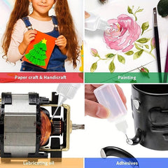 3pcs 30ML Transparent Dispensing Bottle with Metal Head for Printing Paper