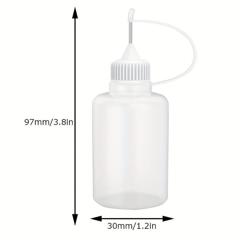 3pcs 30ML Transparent Dispensing Bottle with Metal Head for Printing Paper