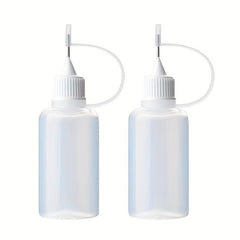 3pcs 30ML Transparent Dispensing Bottle with Metal Head for Printing Paper