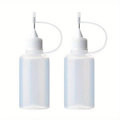 3pcs 30ML Transparent Dispensing Bottle with Metal Head for Printing Paper