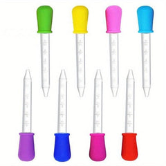 5pcs 8pcs 0 17oz Liquid Pipettes Silicone Droppers Eyedrops Bulb Tip