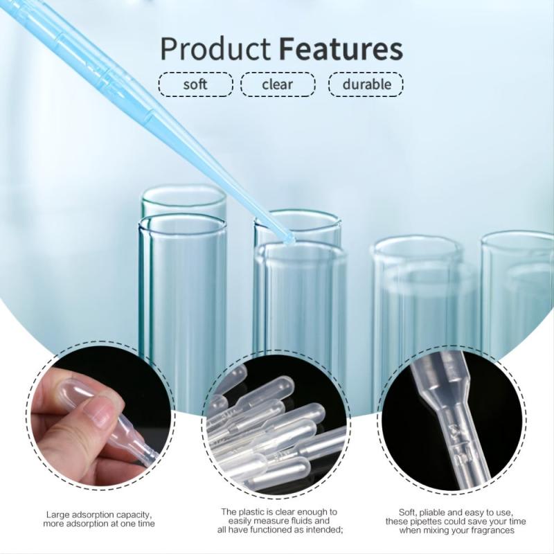 25pcs 3ml Plastic Transfer Pipette Eyedropper for Essential Oils & Cosmetics