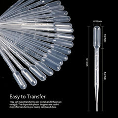25pcs 3ml Plastic Transfer Pipette Eyedropper for Essential Oils & Cosmetics