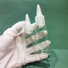 5pcs Empty Dropper Bottle Squeeze Bottle Twist Top Cap Clear Refillable Bottles