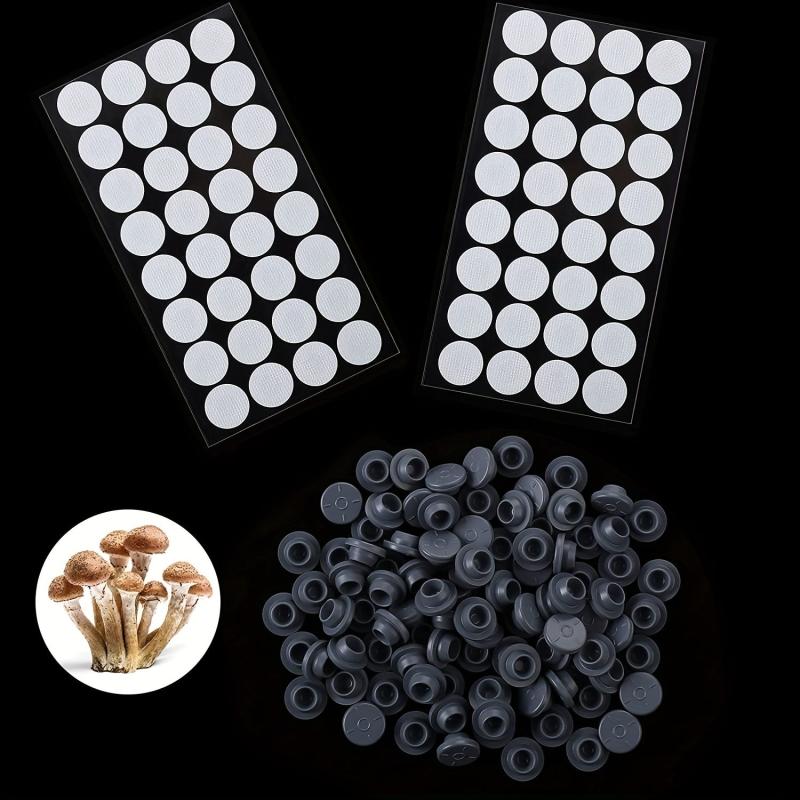 Mushroom Growing Kit: 64 Filter Paper Stickers & 100 Injection Needles