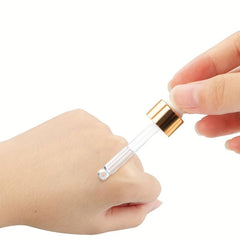 10pcs Clear Glass Dropper Vials for Essential Oils Perfume - Travel Size