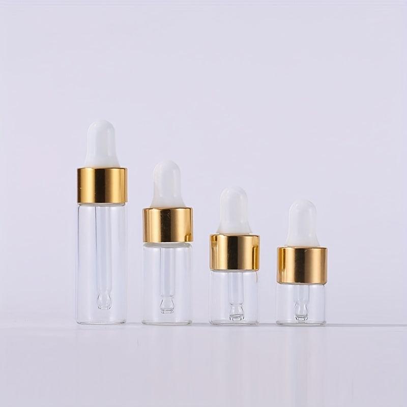 10pcs Clear Glass Dropper Vials for Essential Oils Perfume - Travel Size