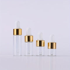 10pcs Clear Glass Dropper Vials for Essential Oils Perfume - Travel Size