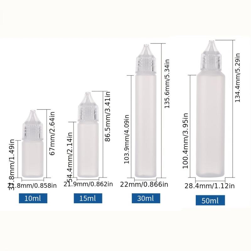 10ml-50ml Needle Tip Squeezable Liquid Plastic Bottle