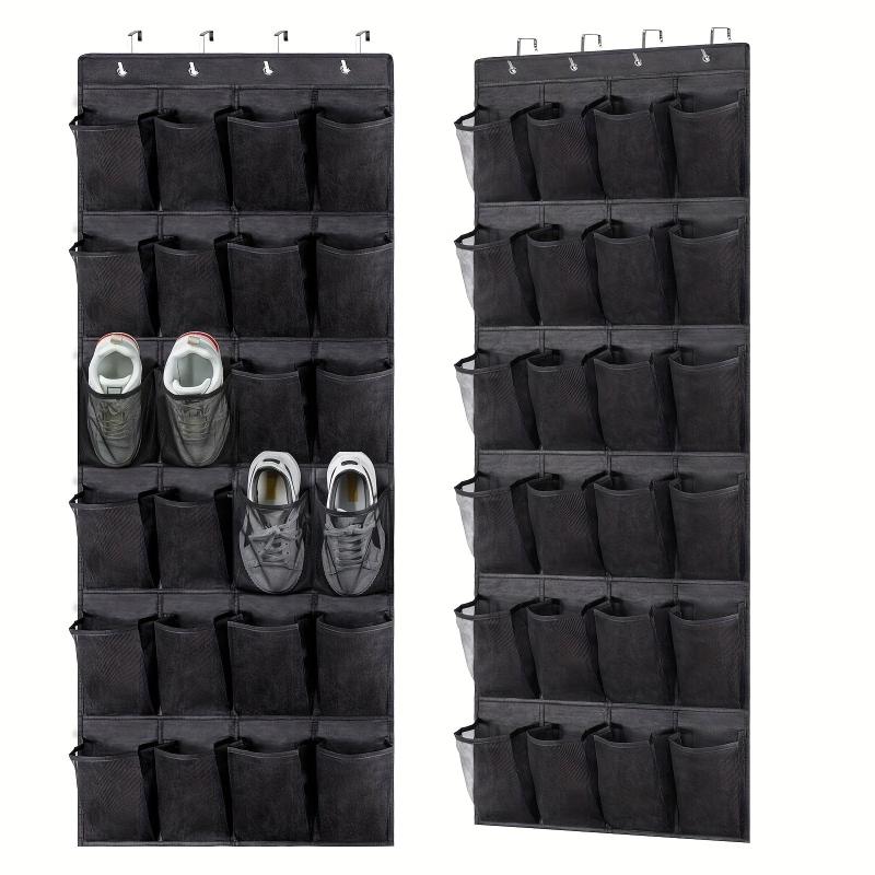 Over The Door Shoe Organizer Storage Bag with 24 Large Pockets